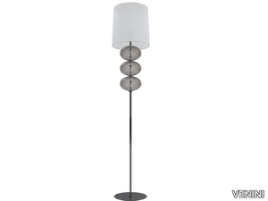 ABAT-JOUR - Blown glass floor lamp with fabric lampshade _ VENINI