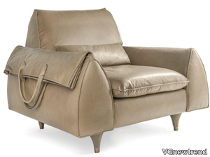 EVE BAG - Upholstered leather armchair with armrests _ VGnewtrend