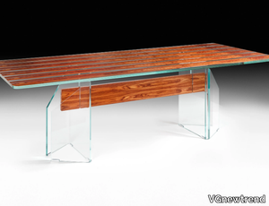 PARIGI - Rectangular wood and glass living room table _ VGnewtrend