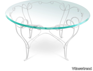 PHILO - Round glass and iron garden table _ VGnewtrend