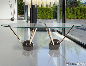 RAYS - Oval glass table _ VGnewtrend