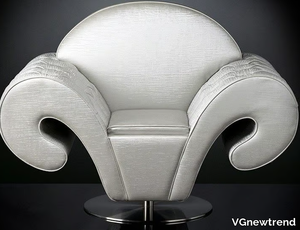 SILHOUETTE - Swivel fabric armchair with armrests _ VGnewtrend