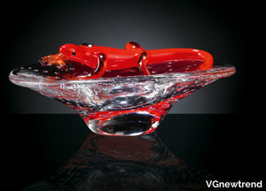 TRAY WITH GEKO - Glass centerpiece _ VGnewtrend