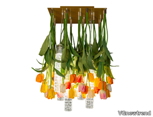 FLOWER POWER TULIP SQUARE - LED Murano glass ceiling lamp _ VGnewtrend