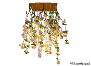 FLOWER POWER CASCADES SQUARE - LED Murano glass ceiling lamp _ VGnewtrend