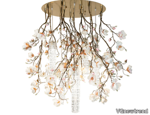 FLOWER POWER MAGNOLIA ROUND - LED Murano glass ceiling lamp _ VGnewtrend