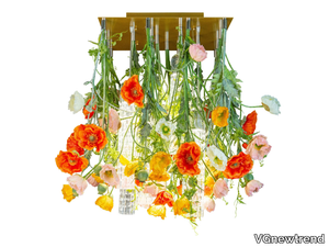 FLOWER POWER NEW POPPY SQUARE - LED Murano glass ceiling lamp _ VGnewtrend