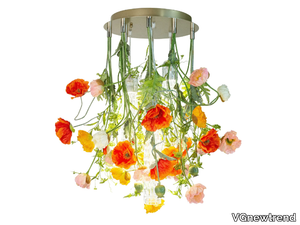 FLOWER POWER NEW POPPY ROUND - LED Murano glass ceiling lamp _ VGnewtrend