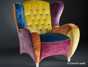 SCHINKE - Tufted fabric armchair with armrests _ VGnewtrend