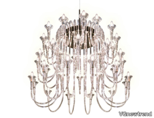 OCTOPUS X 36 - Glass and steel chandelier _ VGnewtrend