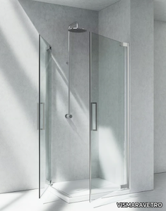 FLARE FA+FA - Corner shower cabin with hinged door _ VISMARAVETRO