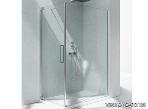 FLARE FA+FF - Corner shower cabin with hinged door _ VISMARAVETRO