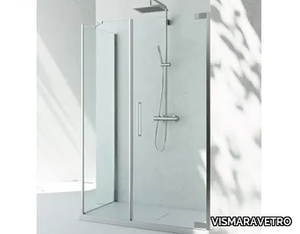 FLARE F2+FG - Corner shower cabin with hinged door _ VISMARAVETRO