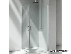 LINEA LA+LA - Corner custom tempered glass shower cabin _ VISMARAVETRO