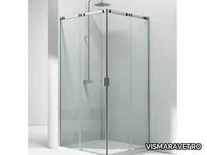 SERIE 8000 CA+CA - Corner shower cabin with sliding door _ VISMARAVETRO