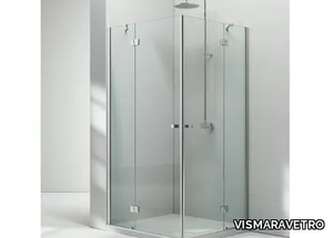 SINTESI SA+SA - Corner custom tempered glass shower cabin _ VISMARAVETRO