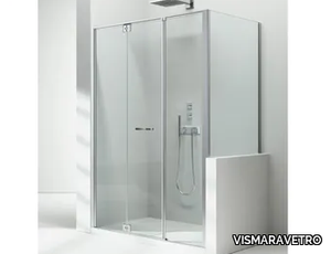 REPLAY RM+RV - Tempered glass shower cabin with folding door _ VISMARAVETRO