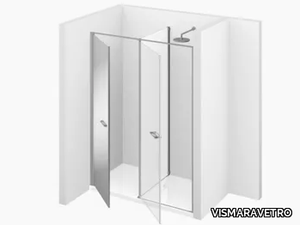 TWIN T10 - Custom niche shower cabin with hinged door _ VISMARAVETRO