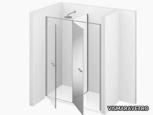 TWIN T11 - Custom shower cabin with hinged door _ VISMARAVETRO