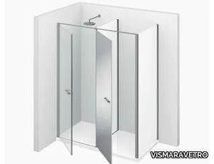 TWIN T12 - Corner shower cabin with storage container _ VISMARAVETRO