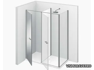 TWIN T14 - Corner shower cabin with storage container _ VISMARAVETRO