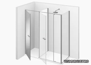 TWIN T24 - Corner shower cabin with storage container _ VISMARAVETRO