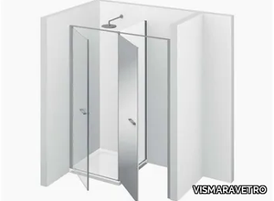 TWIN T31 - Niche shower cabin with storage container _ VISMARAVETRO