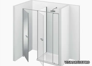 TWIN T40 - Custom shower cabin with hinged door _ VISMARAVETRO