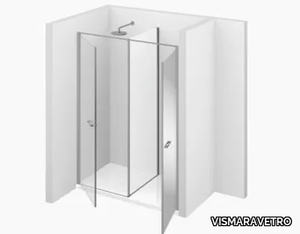 TWIN W11 - Niche shower cabin with storage container _ VISMARAVETRO