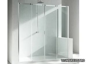 SERIE 8000 C4+CP - Corner crystal shower cabin with sliding door _ VISMARAVETRO