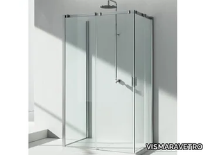 SERIE 8000 CA+CA+CG - Corner crystal shower cabin with sliding door _ VISMARAVETRO