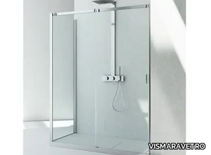 SERIE 8000 CN+CG - Corner crystal shower cabin with sliding door _ VISMARAVETRO