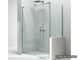 SERIE 8000 CN+CP - Corner crystal shower cabin with sliding door _ VISMARAVETRO