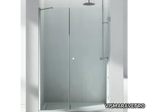 SERIE F H2 - Niche crystal shower cabin with hinged door _ VISMARAVETRO