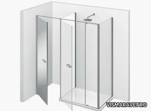 TWIN T44 - Corner shower cabin with hinged door _ VISMARAVETRO