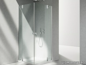 SUPERSINTESI XA+XA - Glass shower cabin with hinged door _ VISMARAVETRO