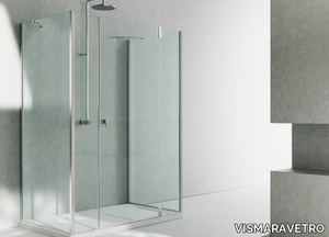 SUPERSINTESI XG+XM+XG - Glass shower cabin with hinged door _ VISMARAVETRO