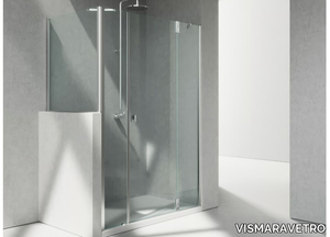 SUPERSINTESI XP+XM - Glass shower cabin with hinged door _ VISMARAVETRO