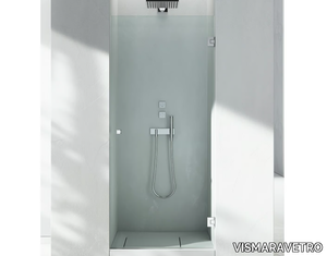 SERIE F HL - Niche crystal shower cabin with hinged door _ VISMARAVETRO