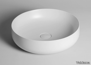 SEED - Countertop round single ceramic washbasin _ Valdama