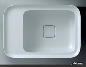 CAMEO - Inset rectangular ceramic washbasin _ Valdama