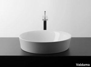 SOUL - Semi-inset round single ceramic washbasin _ Valdama