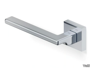 H1044 OBERON Q - Metal door handle on rose _ Valli