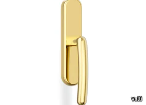 H163 SARISSA - Brass window handle on back plate _ Valli