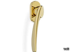 H1027 DAFNE - Brass window handle on rose _ Valli