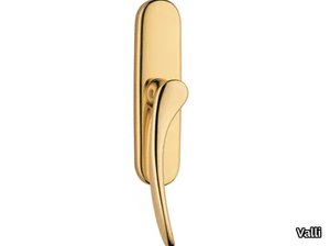 H198 MIZAR - Brass window handle on back plate _ Valli