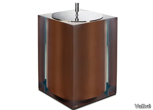 BRONZE GLOSS - Resin bathroom waste bin _ Vallvé