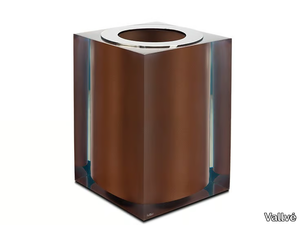 BRONZE GLOSS - Resin bathroom waste bin _ Vallvé