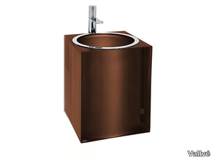 BRONZE GLOSS - Wall-mounted resin washbasin _ Vallvé