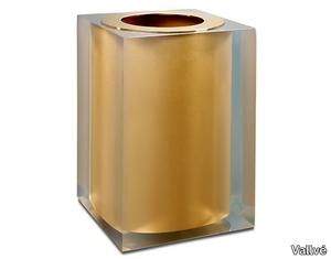 GOLD GLOSS - Resin bathroom waste bin _ Vallvé